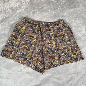 Vintage Nike Abstract Geometric Print Swim Trunks Mens 3XL 5” Colorful 90s